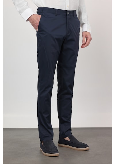 İmza Lacivert Yan Cep Slim Fit Pamuklu Chino Pantolon 1003260168