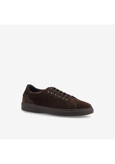 Pepe Dark Brown Sneaker Erkek 19c1 Frau Waxy Laced Shoes Kahverengi