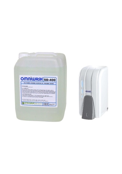 Omniwash Sd-400 5000 Ml Köpük El Sabunu Ve 500 Cc Dispenser Seti Beyaz