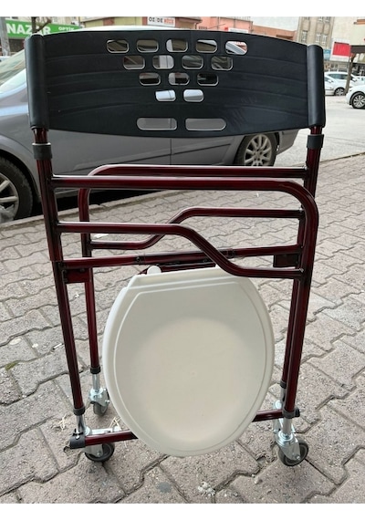 Medikaltec Katlanır Tekerlekli Klozet Yükseltici Tuvalet Sandalyesi