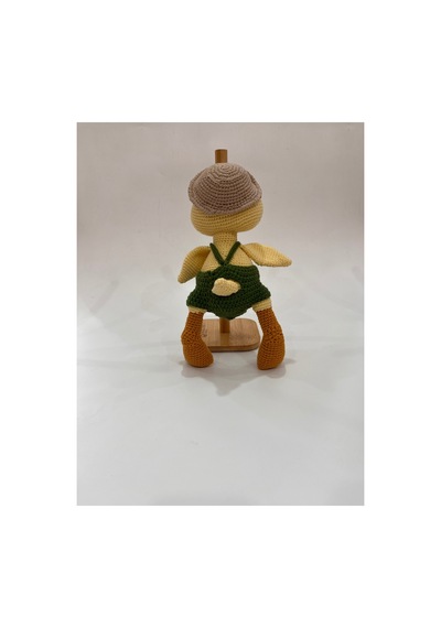 Amigurumi Sarı Ördek El Yapımı Örgü Oyuncak Tığ İşi Sevimli Bebek Hediyesi 28cm Sarı
