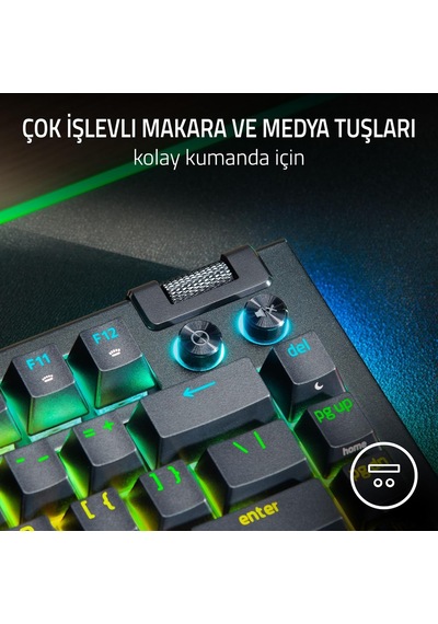Razer Blackwidow V4 75% - Çalışırken Değiştirilebilir Mekanik Oyu