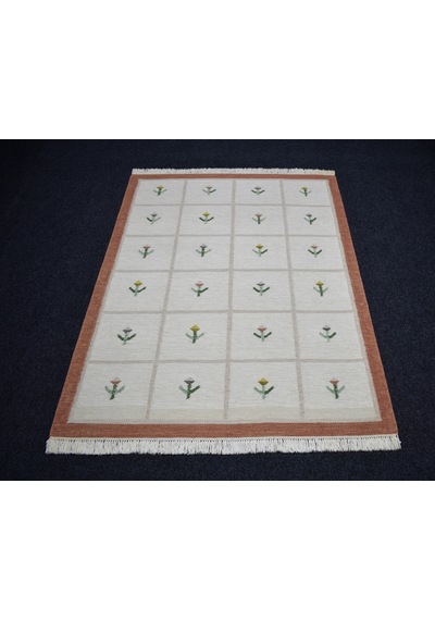 Zehra Abla Halı Yeni El Dokuma 3m2 Modern Tasarım Çiçekli Yün Kilim 7430 Çok Renkli