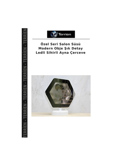 Özel Seri Salon Süsü Modern Obje Şık Detay Ledli Sihirli Ayna Çerceve Çok Renkli