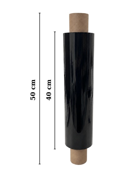 El Tipi Siyah Streç Film Mobilya Eşya Koli Palet Paket Taşıma Sarma Koruma 40 Cm X 300 M 17 Mikron