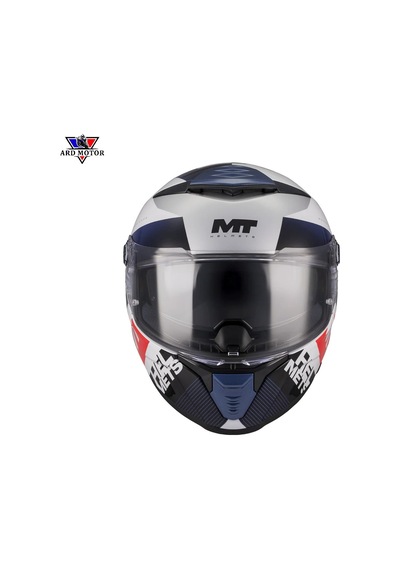 Mt Helmets Thunder 4 Sv Waves A17 Parlak Kapalı Kask Beyaz