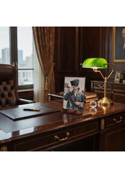 Atatürk Masaüstü Ahşap Tablo - Kabartmalı Baskı Şık Hediyelik 11x16 Cm No 2 3 Parça