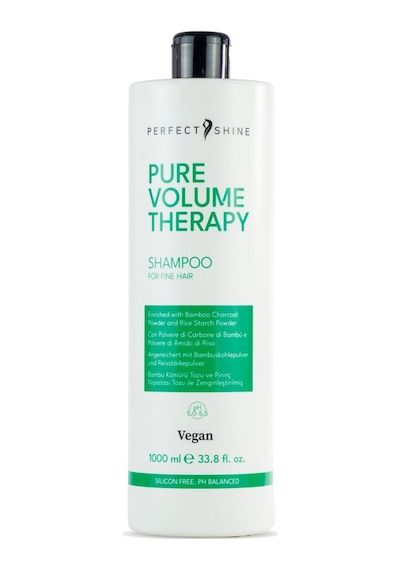 Perfect Shine Pure Volume İnce Telli Yağlı Saçlar İçin Pirinç Nişastası Kömür Özü Arındırıcı Hacim Şampuanı 1000ml