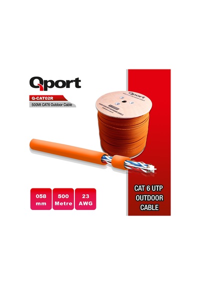 Qport Q-cato2r 23awg 500 Metre Turuncu Kablo