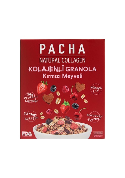 4 Adet Pacha Kırmızı Meyveli Kolajenli Granola 300 G