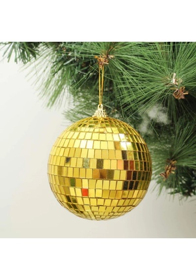 Disco Topu Aynalı Gold 8 Cm 3 Lü