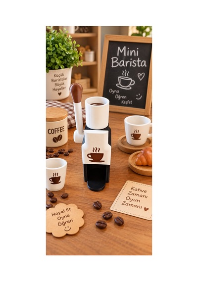 Mini Barista Kahve Makinesi Oyuncak Seti Çocuklar İçin