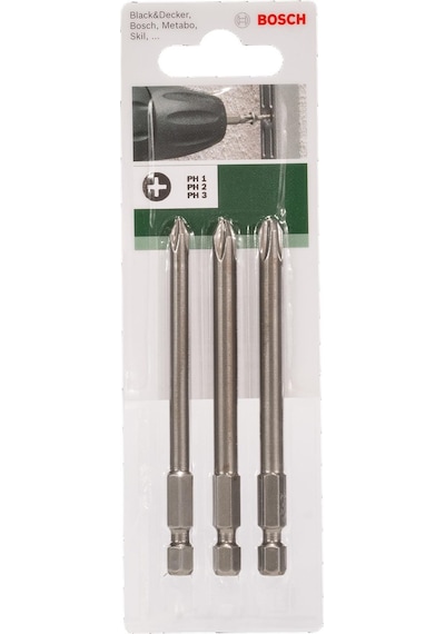 Yıldız Vidalama Ucu Seti Ph1/2/3x89 Mm 3'lü 2609255966 Bosch