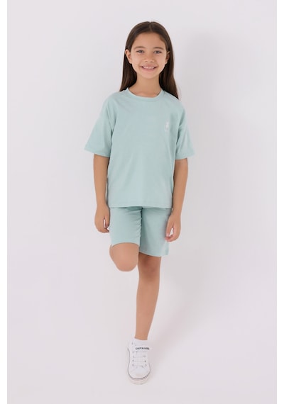 U.S. Polo Assn. U.s. Polo Assn Kız Çocuk Mavi Bermuda Takım Us1848-c-v49 Mavi