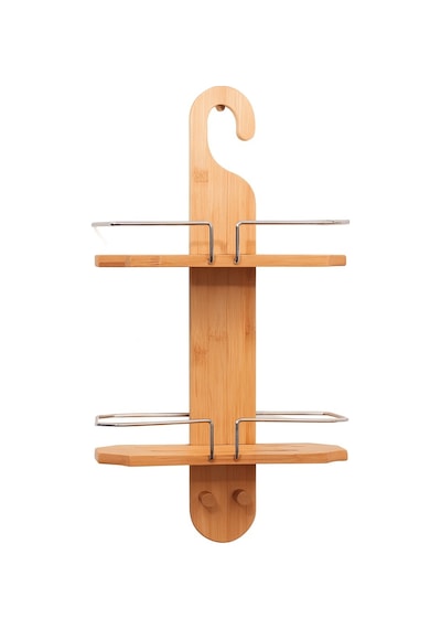 Makri Home Bambu Banyo Düzenleyici Organizer Banyo Köşeliği, Şampuanlık Bej