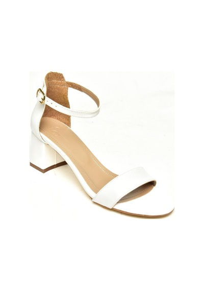 Fox Shoes U578451009 Beyaz Kalın Topuklu Kadın Ayakkabı Beyaz
