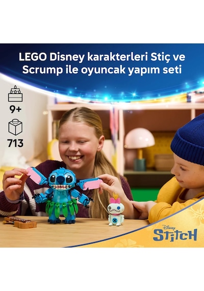 LEGO® | Disney Stiç ve Scrump 43296 - 9 Yaş ve Üzeri Çocuklar için Aksesuarlar İçeren Yaratıcı Oyuncak Yapım Seti (713 Parça)