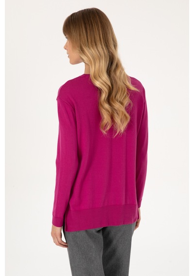 U.S. Polo Assn. Kadın Pembe Bisiklet Yaka Basic Kazak 50313579-VR252 U.S. Polo Assn. Kadın Pembe Bisiklet Yaka Basic Kazak 50313579-VR252
