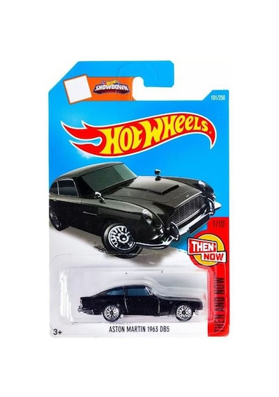 Hot Wheels - Aston Martin 1963 Db5 1/64 Siyah - Yurt Dışı Uzun Kartonet Siyah