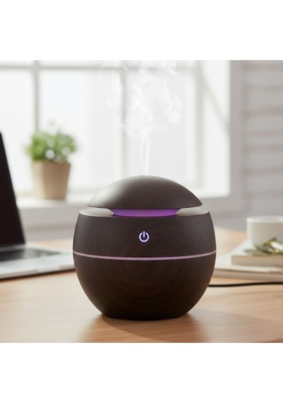River World Oda Hava Nemlendirici Masaüstü Led Işıklı Modeli Küre Renk Akasya