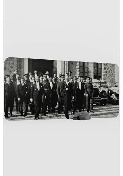 Mustafa Kemal Atatürk V1 90x40 Xxl Gaming Kauçuk Kaymaz Taban Mouse Pad Fare Altlığı