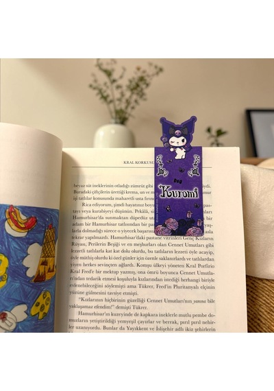Bakgelal Sanrio Lisanslı Kuromi 3 Lü Manyetik Kitap Ayracı Seti Gül Temalı Mor Tasarım - 9041410517130