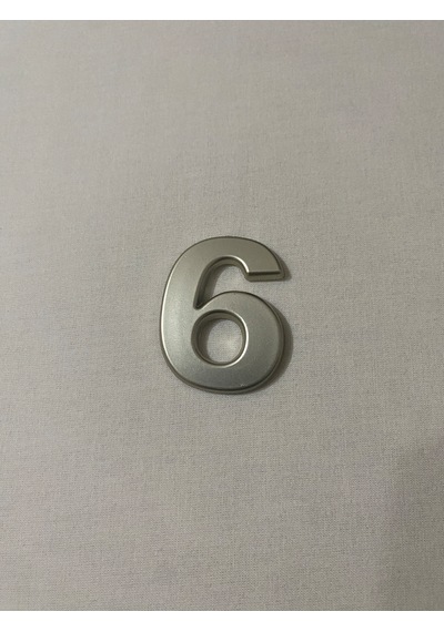 6 Altı Numara Yapışkanlı Daire Bina Villa Kapı Numarası Sarı Gold 4 Cmx5cm No:6 Plastik