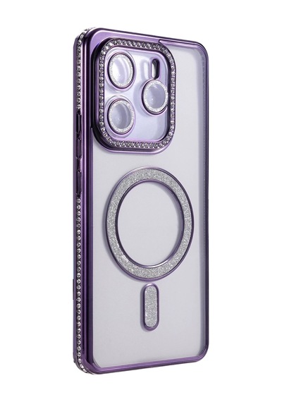 Xiaomi Redmi Note 14 4g Joke Simli Magneticsafe Kılıf - Derin Mor -