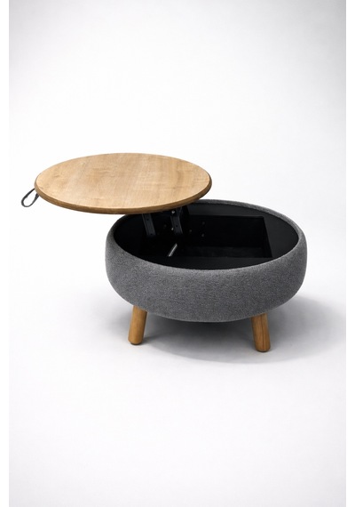 İriva Sandıklı Mekanizmalı Orta Sehpa/bench, Gri