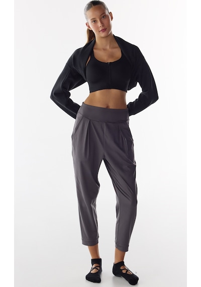 Penti Siyah Wonder Yüksek Destek Fermuarlı Power Zip Front Spor Sütyeni