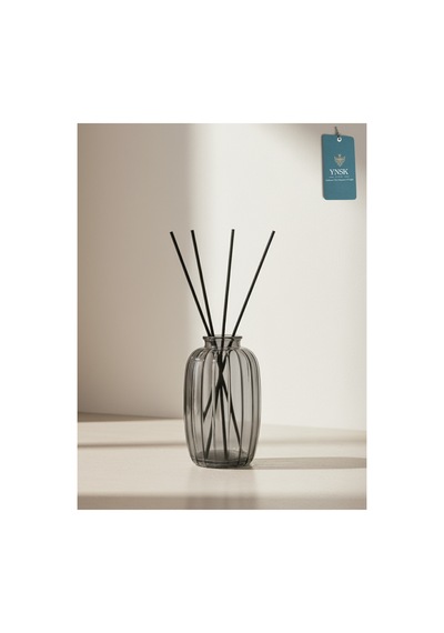 Chacha Home Luxury 3'lü Minimalist Dekor Cam Vazo - Füme Füme
