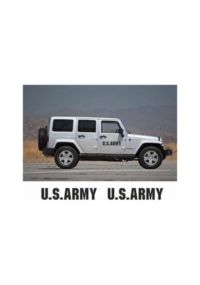 Army Star Askeri Yıldız Araba Off-Road Araba Sticker Set 1
