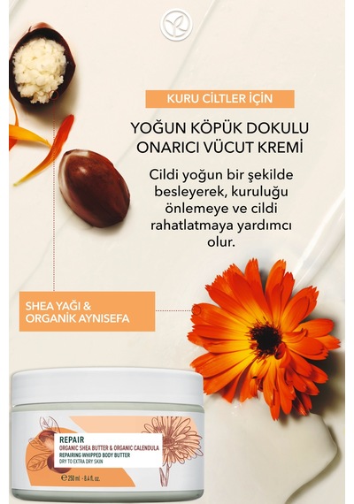Yves Rocher Vücut Kremi - Kuru Ciltler - Onarıcı Besleyici Yoğun Dokulu / Reparation-250 Ml