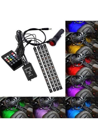 Aem Ayak Altı Led 12 Ledli Müzik Duyarlı Ayak Altı Led Kumandalı 12