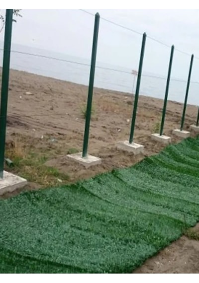 100 Cm Çim Çit Direği. Tutturma Aparatı. Metal Baba. Montaj Aparatları Dahil