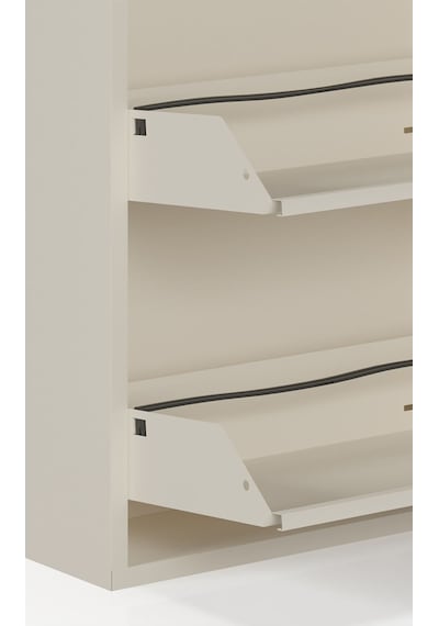 Ceha Kilitli 5'li Metal Ayakkabılık - Krem K.AYK-5 /AB1013/KL