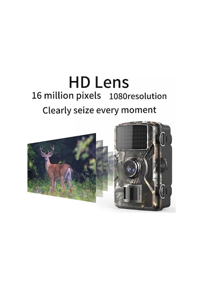 Fotokapan Kamera 16mp Full Hd 1080p Gece Görüşlü 2 Inç Lcd Ekran Su Geçirmez Avcı Doğa Kamerası Diğer