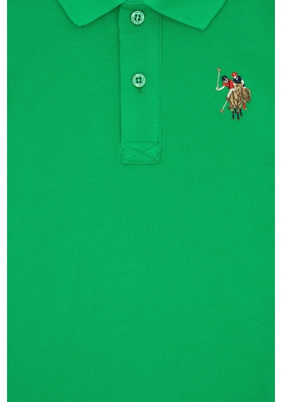 U.S. Polo Assn. Erkek Çocuk Elma Yeşili Basic Polo Yaka Tişört 50306484-VR020