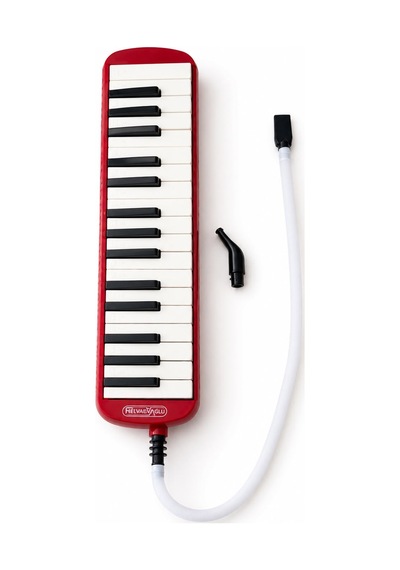 Helvacıoğlu 32 Tuşlu Kırmızı Melodika Çantalı Hortumlu Ağızlıklı Okul Müzik Aleti Çok Renkli