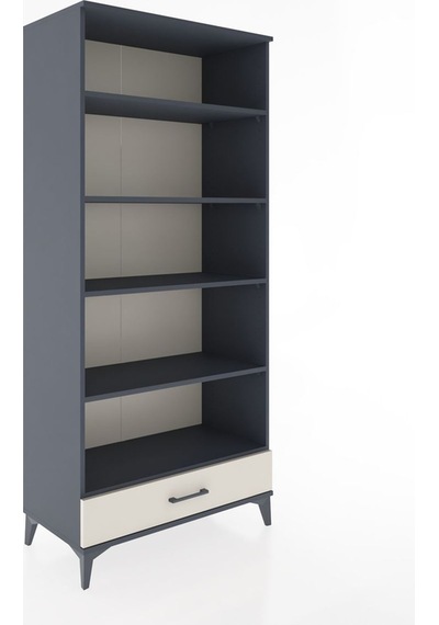 Hyperion Dolap 5 Raflı Tek Çekmeceli 88x44x195 Antrasit-aytaşı Antrasit