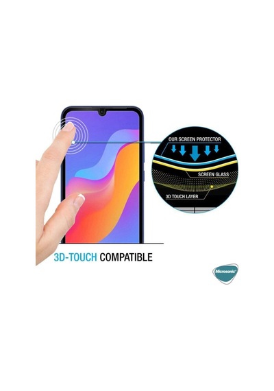 Huawei P Smart 2020 Tam Kaplayan Temperli Cam Ekran Koruyucu Siyah