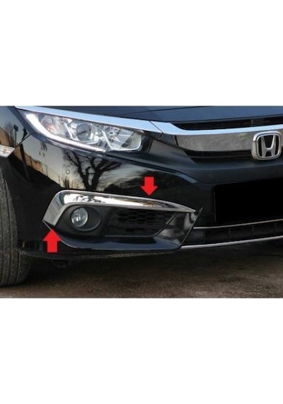 Honda Civic Fc5 Ön Sis Kaşı Krom - Fc5 Sis Krom Çıtası 2 Parça