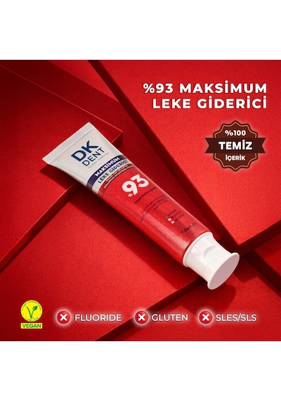 Dkdent %93 Maximum Leke Giderici Diş Macunu 75 Ml X 2 Adet Beyazlatma
