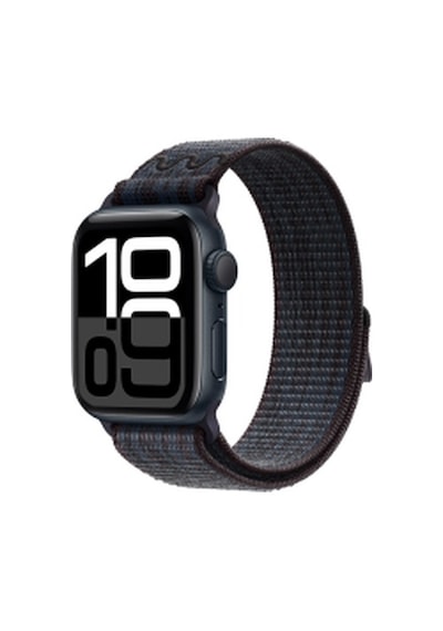 Apple Watch Uyumlu  38mm Krd-91 Hasır Kordon Strap Kayış - Siyah-mavi