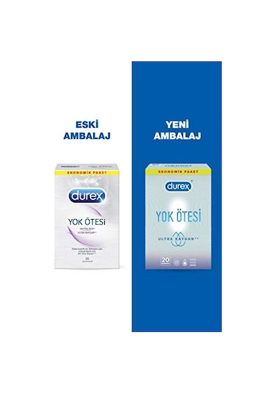 Durex Yok Ötesi Ultra Kaygan 20'li Prezervatif 1 X 20 Adet
