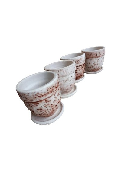 4 Adet Antik Görünümlü Toprak Saksı 12 12 Cm 68653890
