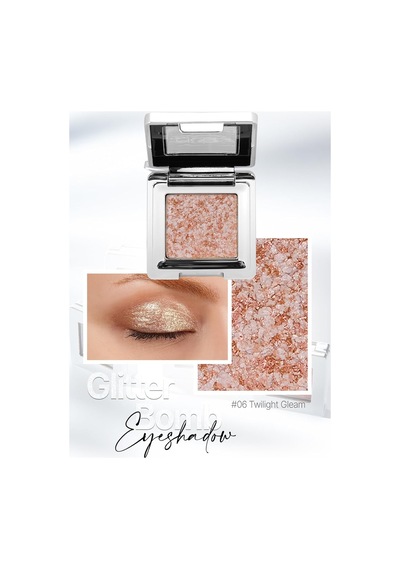 Mücevher Parlaklığında Yoğun Pigmentli Tekli Far Glitter Bomb Eyeshadow 06 Twilight Gleam Diğer