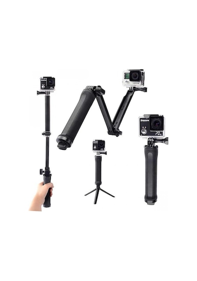 Gplus Gp238 3 Way Katlanır Monopod Mini Tripod Stand 3 Parça Set