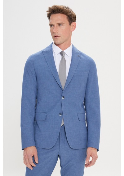 AC&Co / Altınyıldız Classics Erkek Mavı Slim Fit Dar Kesim Kırlangıç Yaka Gofre Desenli Takım Elbise Mavı AC&Co / Altınyıldız Classics Erkek Mavı Slim Fit Dar Kesim Kırlangıç Yaka Gofre Desenli Takım Elbise Mavı