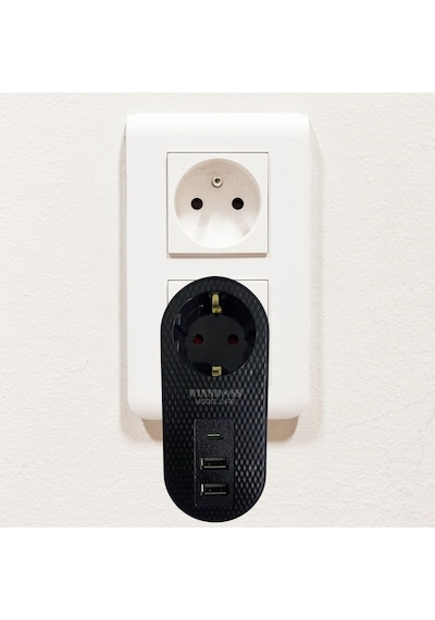 2 Usb,1 Type-c Giriş 1'li Çocuk Korumalı,ısıya Karşı Dayanıklı 2500watt Termal Akım Korumalı Priz